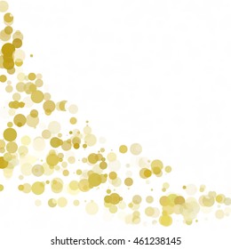 Bubbles Circle Dots Unique Yellow Bright Vector Background