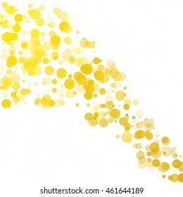 Bubbles Circle Dots Unique Yellow Bright Vector Background