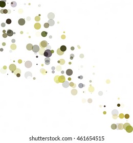 Bubbles Circle Dots Unique Yellow Bright Vector Background