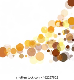 Bubbles Circle Dots Unique Yellow Bright Vector Background