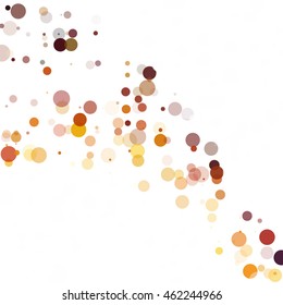 Bubbles Circle Dots Unique Yellow Bright Vector Background