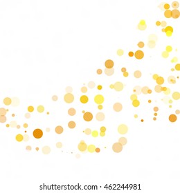 Bubbles Circle Dots Unique Yellow Bright Vector Background