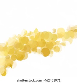 Bubbles Circle Dots Unique Yellow Bright Vector Background