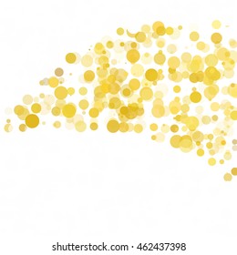 Bubbles Circle Dots Unique Yellow Bright Vector Background