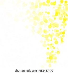 Bubbles Circle Dots Unique Yellow Bright Vector Background