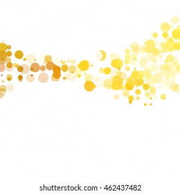 Bubbles Circle Dots Unique Yellow Bright Vector Background