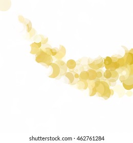 Bubbles Circle Dots Unique Yellow Bright Vector Background