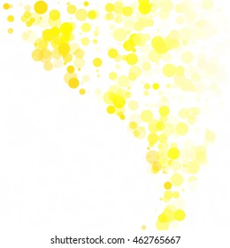 Bubbles Circle Dots Unique Yellow Bright Vector Background