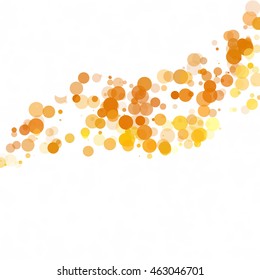 Bubbles Circle Dots Unique Yellow Bright Vector Background