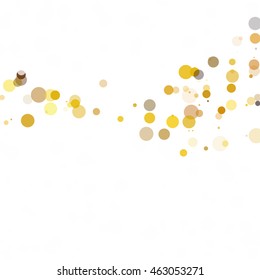 Bubbles Circle Dots Unique Yellow Bright Vector Background