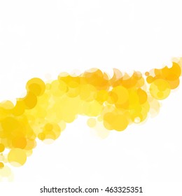 Bubbles Circle Dots Unique Yellow Bright Vector Background