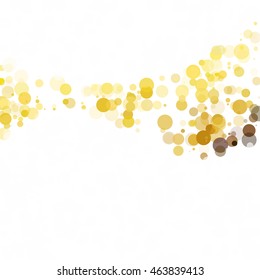 Bubbles Circle Dots Unique Yellow Bright Vector Background