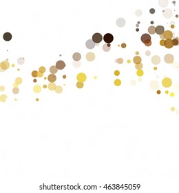 Bubbles Circle Dots Unique Yellow Bright Vector Background