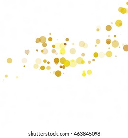 Bubbles Circle Dots Unique Yellow Bright Vector Background