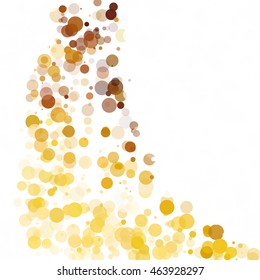 Bubbles Circle Dots Unique Yellow Bright Vector Background