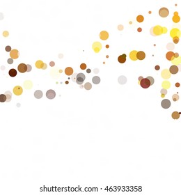 Bubbles Circle Dots Unique Yellow Bright Vector Background