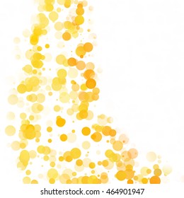 Bubbles Circle Dots Unique Yellow Bright Vector Background