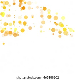 Bubbles Circle Dots Unique Yellow Bright Vector Background