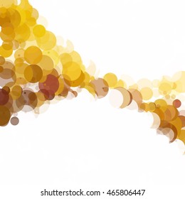 Bubbles Circle Dots Unique Yellow Bright Vector Background