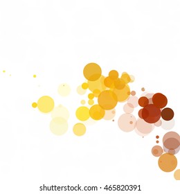 Bubbles Circle Dots Unique Yellow Bright Vector Background