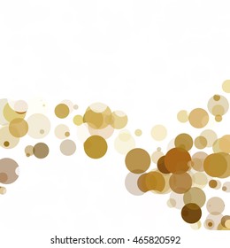 Bubbles Circle Dots Unique Yellow Bright Vector Background