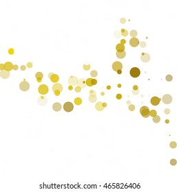 Bubbles Circle Dots Unique Yellow Bright Vector Background