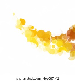 Bubbles Circle Dots Unique Yellow Bright Vector Background