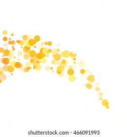 Bubbles Circle Dots Unique Yellow Bright Vector Background