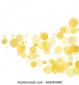 Bubbles Circle Dots Unique Yellow Bright Vector Background