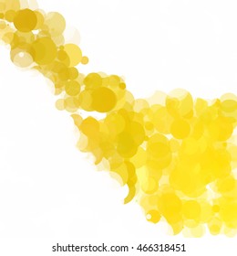 Bubbles Circle Dots Unique Yellow Bright Vector Background