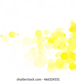 Bubbles Circle Dots Unique Yellow Bright Vector Background