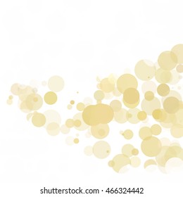 Bubbles Circle Dots Unique Yellow Bright Vector Background
