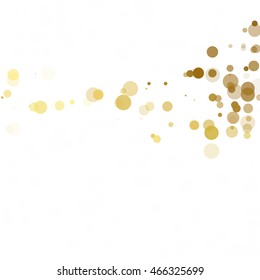 Bubbles Circle Dots Unique Yellow Bright Vector Background
