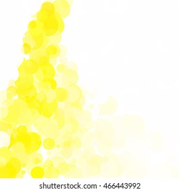 Bubbles Circle Dots Unique Yellow Bright Vector Background