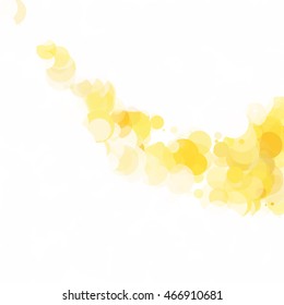 Bubbles Circle Dots Unique Yellow Bright Vector Background
