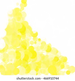 Bubbles Circle Dots Unique Yellow Bright Vector Background