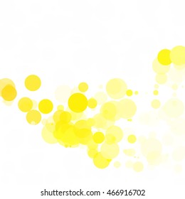 Bubbles Circle Dots Unique Yellow Bright Vector Background