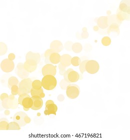 Bubbles Circle Dots Unique Yellow Bright Vector Background