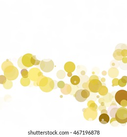 Bubbles Circle Dots Unique Yellow Bright Vector Background
