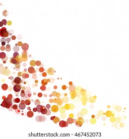 Bubbles Circle Dots Unique Yellow Bright Vector Background