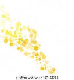 Bubbles Circle Dots Unique Yellow Bright Vector Background