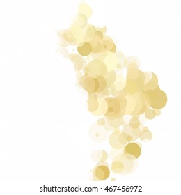 Bubbles Circle Dots Unique Yellow Bright Vector Background