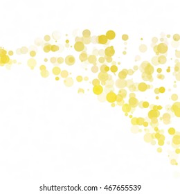 Bubbles Circle Dots Unique Yellow Bright Vector Background