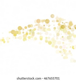 Bubbles Circle Dots Unique Yellow Bright Vector Background