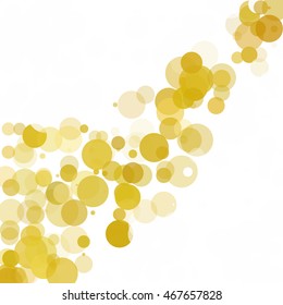 Bubbles Circle Dots Unique Yellow Bright Vector Background