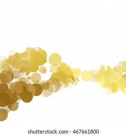 Bubbles Circle Dots Unique Yellow Bright Vector Background