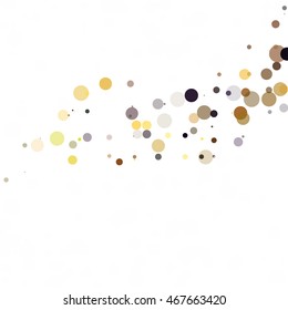 Bubbles Circle Dots Unique Yellow Bright Vector Background