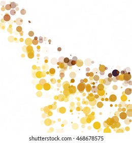 Bubbles Circle Dots Unique Yellow Bright Vector Background