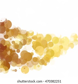 Bubbles Circle Dots Unique Yellow Bright Vector Background