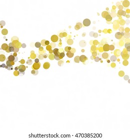 Bubbles Circle Dots Unique Yellow Bright Vector Background